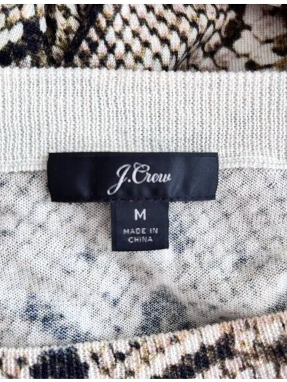 J. Crew Tippi Merino Wool Snake Print Sweater in Caramel Size M - Picture 8 of 8